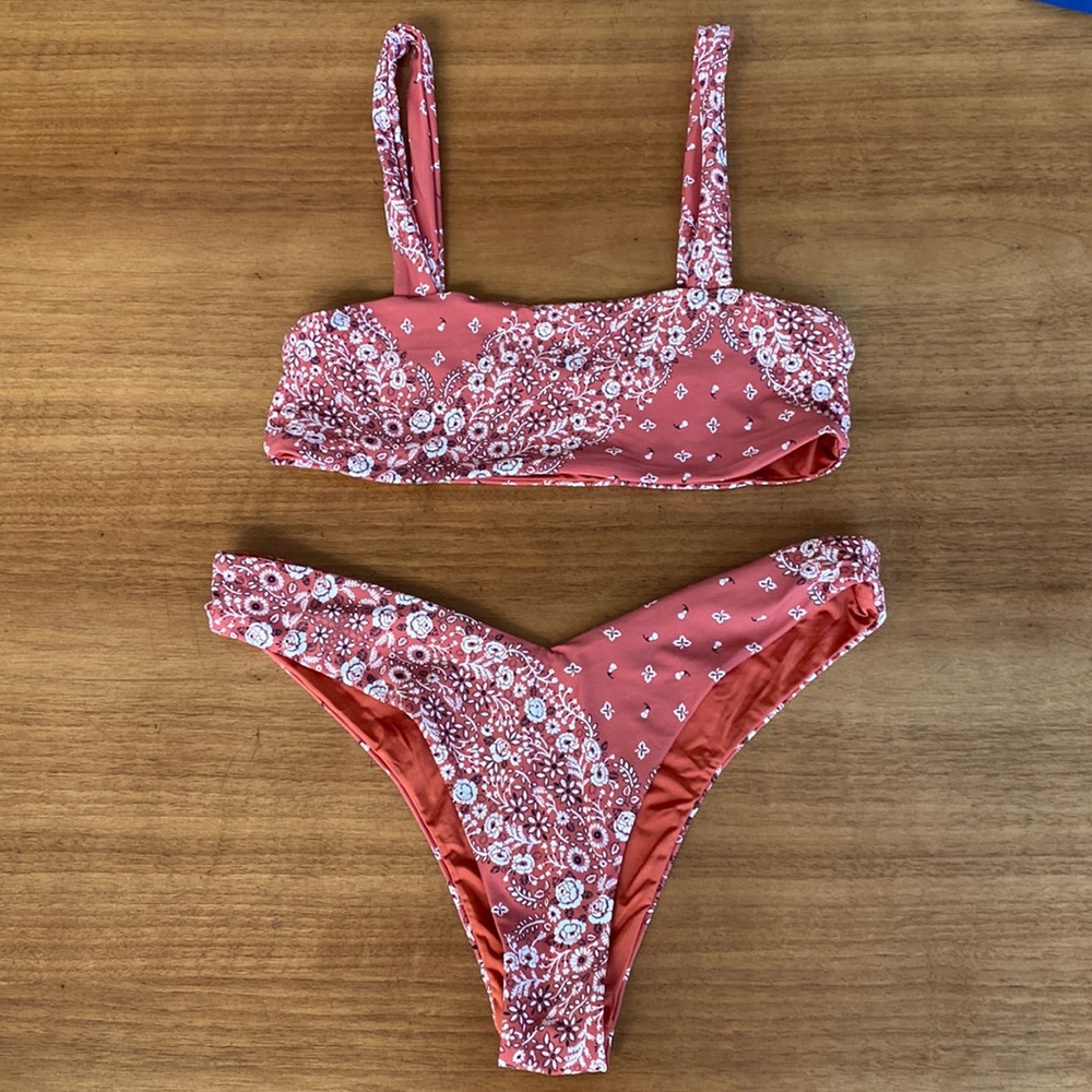 WeWoreWhat x Onia bandana print bikini, size Small